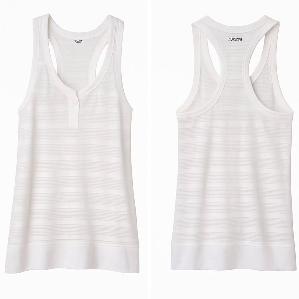 FOSSIL Y2K White Burnout Racerback Tank XS - Picture 5 of 14